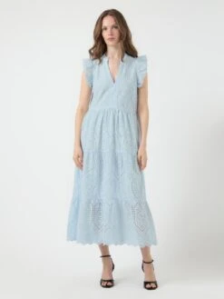 YASHOLI MOUWLOZE JURK -YAS Kleding Winkel 26019496 IceWater 005