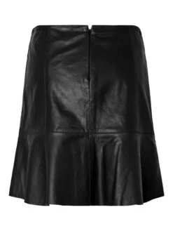 YASCOLLY LEREN ROK -YAS Kleding Winkel 26022686 Black 002