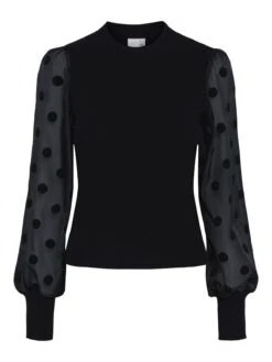 YASDOTME TOP MET BALLONMOUWEN -YAS Kleding Winkel 26024389 Black 001