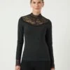YASBLACE TOP MET LANGE MOUWEN -YAS Kleding Winkel 26031749 Black 003
