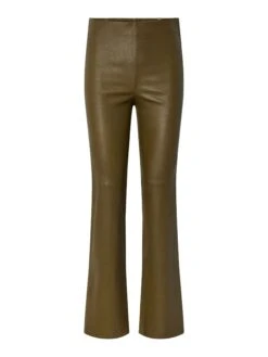 YASZELLU LEREN BROEK 12 YASZELLU LEREN BROEK -YAS Kleding Winkel 26031971 DarkOlive 001