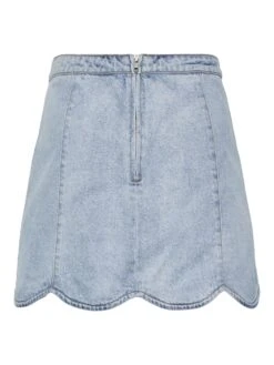 YASSCALLOP DENIM ROK -YAS Kleding Winkel 26033237 LightBlueDenim 002