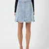 YASSCALLOP DENIM ROK -YAS Kleding Winkel 26033237 LightBlueDenim 003