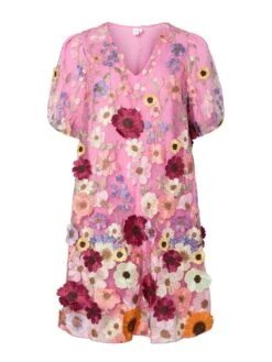 YASFLOWERING MINI JURK -YAS Kleding Winkel 26033265 PinkLavender 1093998 001