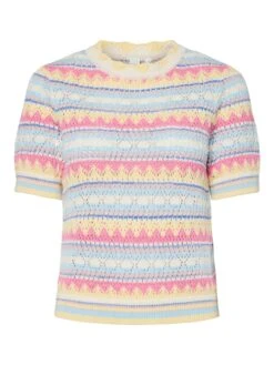 YASMULTA GEBREIDE TOP -YAS Kleding Winkel 26033489 SachetPink 001