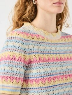 YASMULTA GEBREIDE TOP -YAS Kleding Winkel 26033489 SachetPink 006