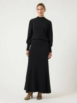 YASFONNY GEBREIDE ROK -YAS Kleding Winkel 26034661 Black 005