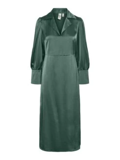 YASPELLA MIDI JURK -YAS Kleding Winkel 26034665 Sycamore 001