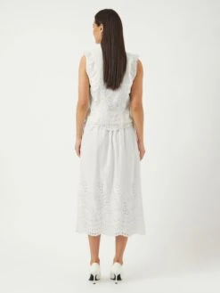 YASLUMA MIDDELLANGE ROK 9 YASLUMA MIDDELLANGE ROK -YAS Kleding Winkel 26036260 StarWhite 004