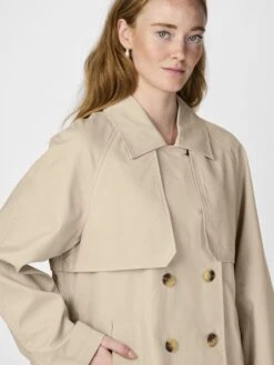 YASVENICE TRENCHCOAT -YAS Kleding Winkel 26036279 Doeskin 006