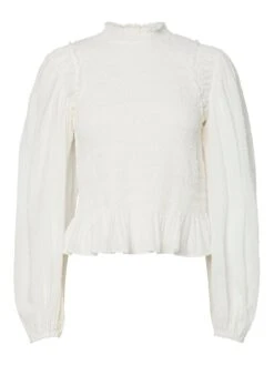 YASSAU TOP MET LANGE MOUWEN -YAS Kleding Winkel 26036833 StarWhite 001