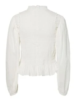 YASSAU TOP MET LANGE MOUWEN -YAS Kleding Winkel 26036833 StarWhite 002