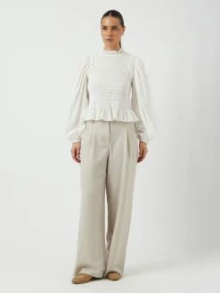 YASSAU TOP MET LANGE MOUWEN -YAS Kleding Winkel 26036833 StarWhite 005