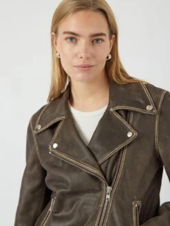 YASPIXIE LEREN JAS -YAS Kleding Winkel 26036838 Amphora 1166289 006