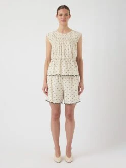 YASDOBBY MOUWLOZE TOP -YAS Kleding Winkel 26036863 Gardenia 1166982 005