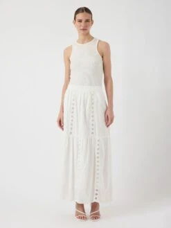 YASTHIA MIDDELLANGE ROK -YAS Kleding Winkel 26036878 StarWhite 005