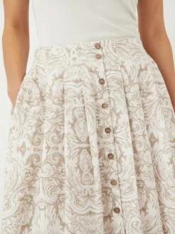 YASARA MIDDELLANGE ROK -YAS Kleding Winkel 26036910 SilverSage 1167888 006