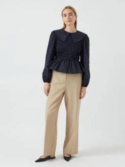 YASROMA GESMOKTE TOP 11 YASROMA GESMOKTE TOP -YAS Kleding Winkel 26037197 NavyBlazer 005