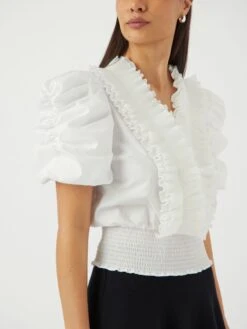 YASAKERA SHIRT MET 2/4 MOUWEN -YAS Kleding Winkel 26037352 StarWhite 006