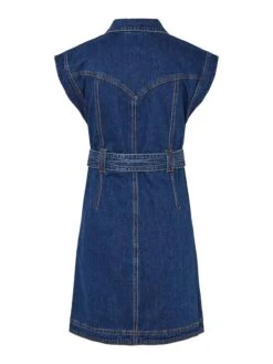 YASNEMA KORTE JURK -YAS Kleding Winkel 26037423 MediumBlueDenim 002