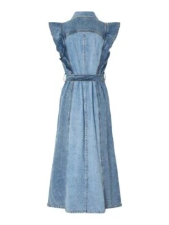 YASCAWI DENIM MAXI-JURK -YAS Kleding Winkel 26037659 MediumBlueDenim 1187920 002