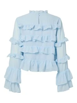 YASZERA TOP MET LANGE MOUWEN -YAS Kleding Winkel 26037664 IceWater 002