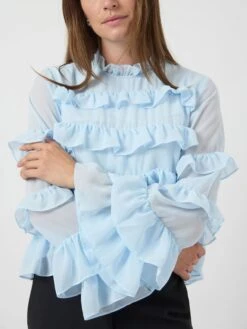 YASZERA TOP MET LANGE MOUWEN -YAS Kleding Winkel 26037664 IceWater 007