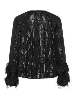 YASFLOW TOP MET LANGE MOUWEN -YAS Kleding Winkel 26037683 Black 002