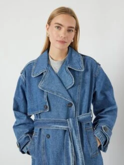 YASKALERA TRENCHCOAT -YAS Kleding Winkel 26037726 LightBlueDenim 006