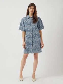 YASFLAMERA KORTE JURK -YAS Kleding Winkel 26037732 LightBlueDenim 005