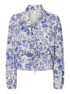 YASPAYLA TOP MET LANGE MOUWEN -YAS Kleding Winkel 26037738 WhitecapGray 1193904 001