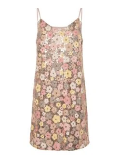 YASLALEA BANDJE PAILLETTEN KORTE JURK -YAS Kleding Winkel 26037764 FrenchVanilla 1189401 001