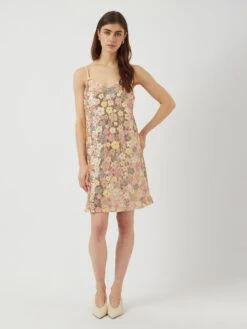 YASLALEA BANDJE PAILLETTEN KORTE JURK -YAS Kleding Winkel 26037764 FrenchVanilla 1189401 005