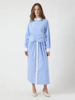 YASABRI MIDDELLANGE ROK -YAS Kleding Winkel 26037970 VistaBlue 1196086 005