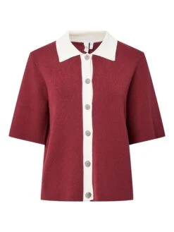 YASLORO 4 GEBREID VEST -YAS Kleding Winkel 26037973 TibetanRed 1196097 001