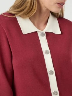 YASLORO 4 GEBREID VEST -YAS Kleding Winkel 26037973 TibetanRed 1196097 006