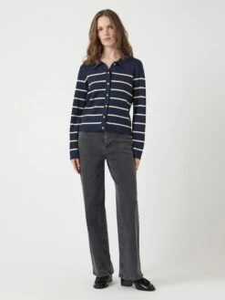 YASLIMANA GEBREID VEST -YAS Kleding Winkel 26038045 NavyBlazer 1197459 005