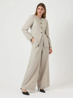 YASVESTI WIDE BROEK -YAS Kleding Winkel 26038057 Pelican 005