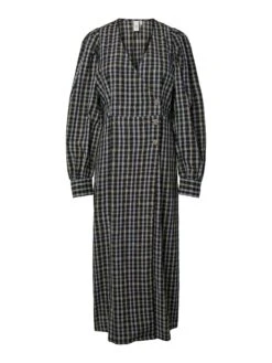 YASSIMMA MIDI JURK MET V-HALS -YAS Kleding Winkel 26038153 Black 1200460 001