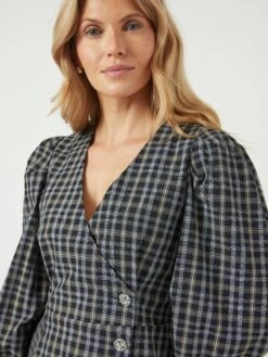 YASSIMMA MIDI JURK MET V-HALS -YAS Kleding Winkel 26038153 Black 1200460 006