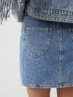 YASAIKO DENIM ROK -YAS Kleding Winkel 26038261 MediumBlueDenim 006