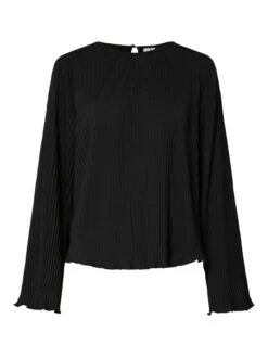 YASALISA TOP MET LANGE MOUWEN -YAS Kleding Winkel 26038302 Black 001