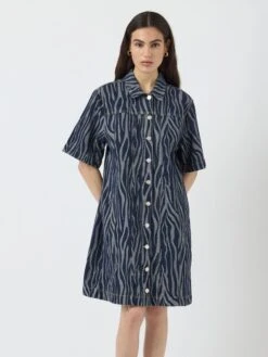 YASLORA 2/4 MINI DENIM JURK