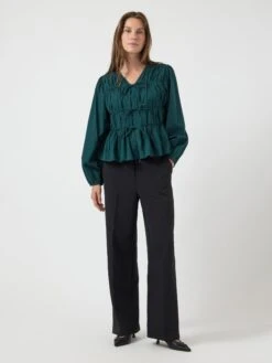 YASEBBA TOP MET LANGE MOUWEN -YAS Kleding Winkel 26038410 PonderosaPine 005