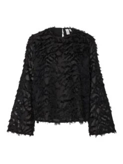 YASPARIA TOP MET LANGE MOUWEN 12 YASPARIA TOP MET LANGE MOUWEN -YAS Kleding Winkel 26038507 Black 001
