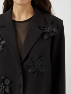 YASFLISRA LS BLOEM BLAZER -YAS Kleding Winkel 26038534 Black 1215514 006