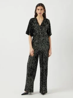 YASELLE 2/4 PAILLETTEN JUMPSUIT