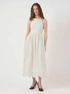 YASMIRI BORDURING MAXI-JURK 11 YASMIRI BORDURING MAXI-JURK -YAS Kleding Winkel 26038684 StarWhite 005