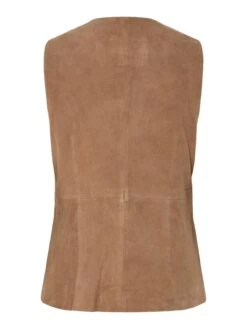 YASSUDA LEER GILET -YAS Kleding Winkel 26038773 SepiaTint 002