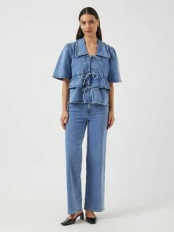 YASSCALA HIGH-WAIST JEANS -YAS Kleding Winkel 26039111 LightBlueDenim 005